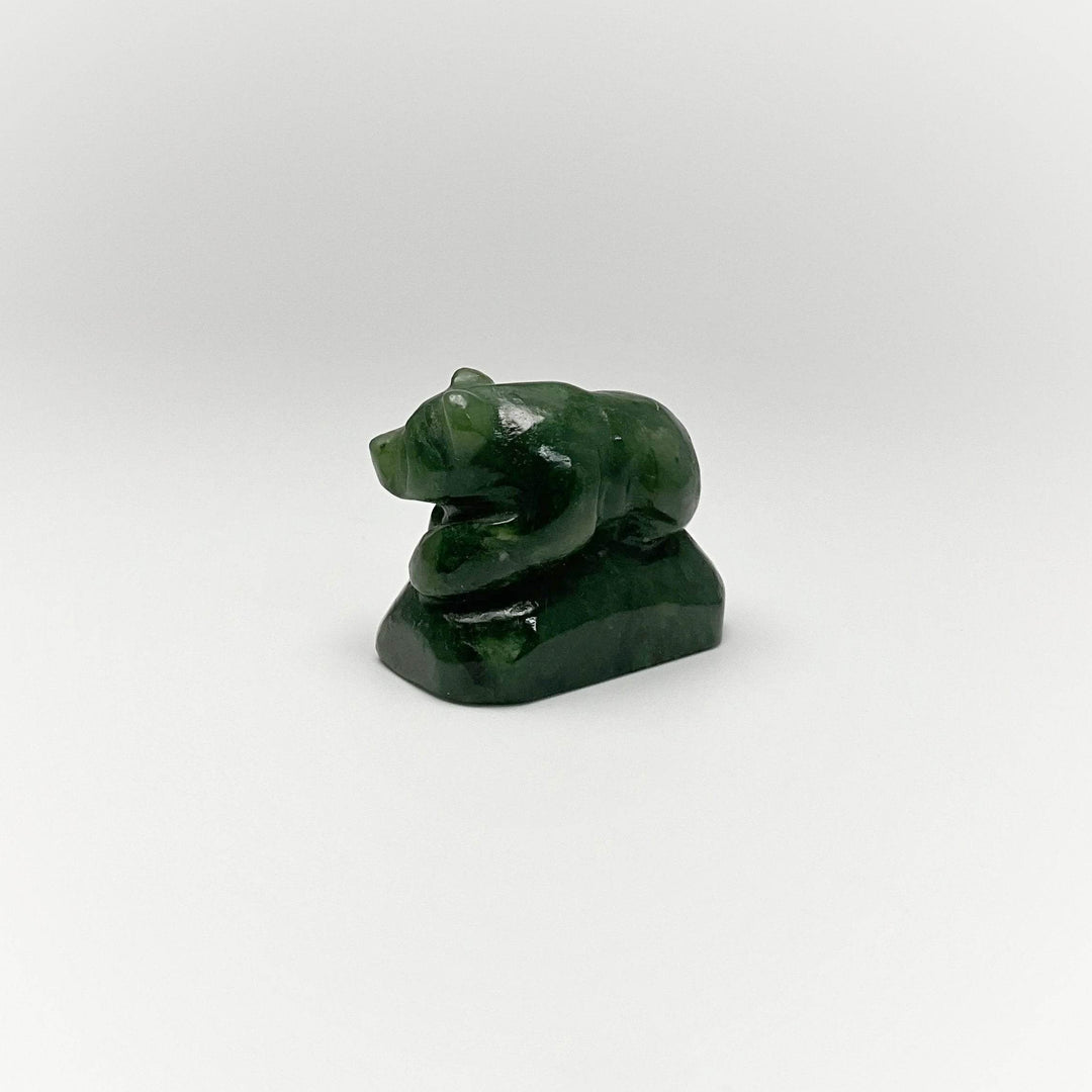 BC Jade Bear Carving - Rocks and Gems Canada