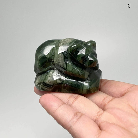 BC Jade Bear Carving - Rocks and Gems Canada