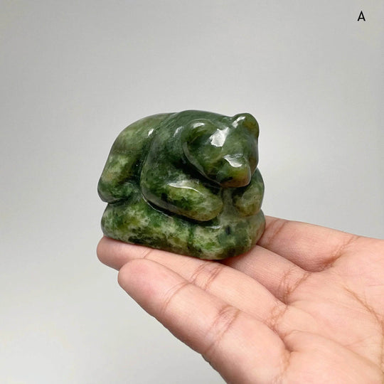 BC Jade Bear Carving - Rocks and Gems Canada
