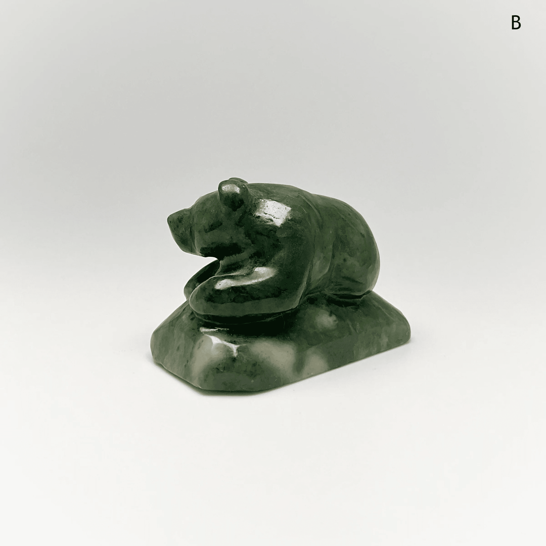 BC Jade Bear Carving - Rocks and Gems Canada