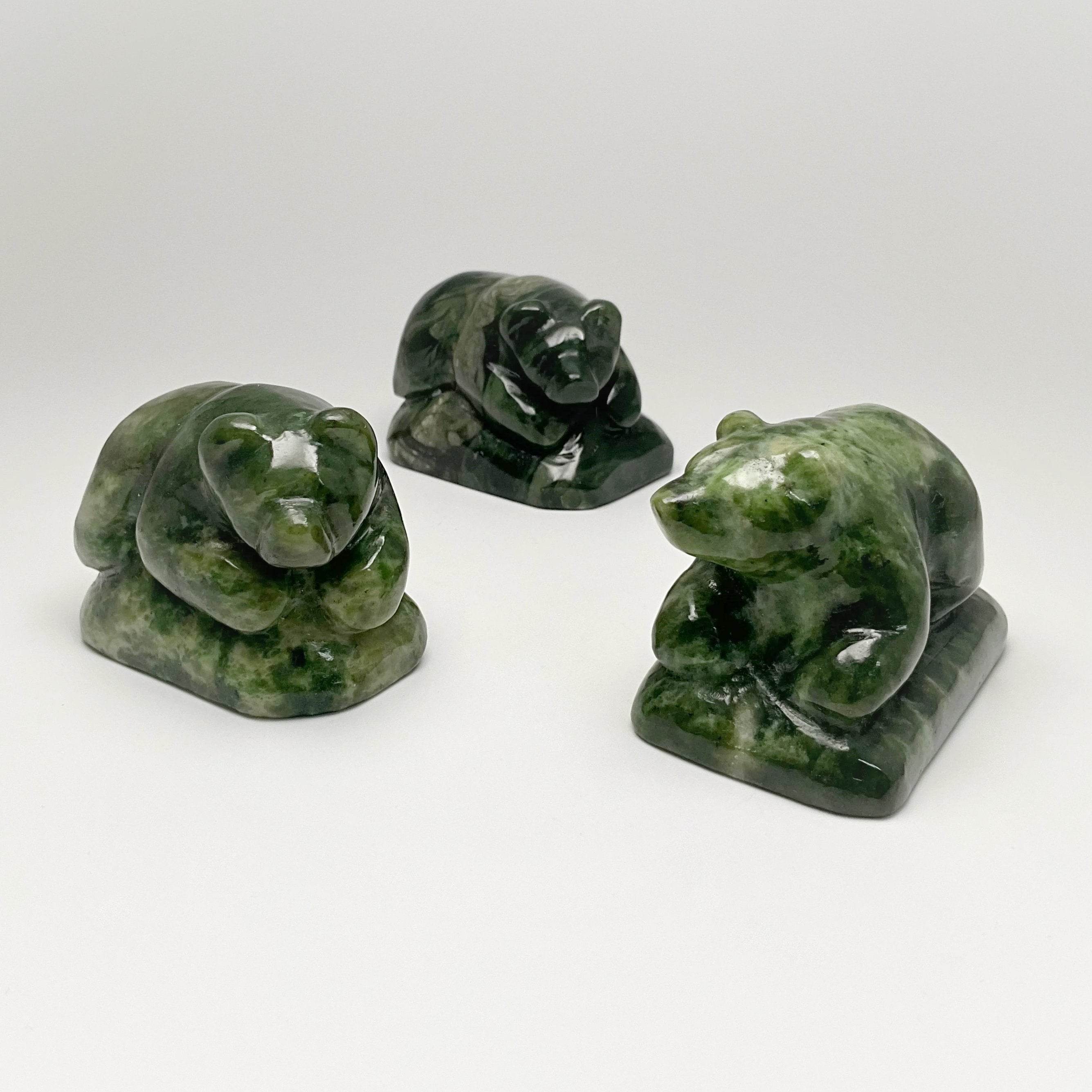 BC Jade Bear Carving - Rocks and Gems Canada