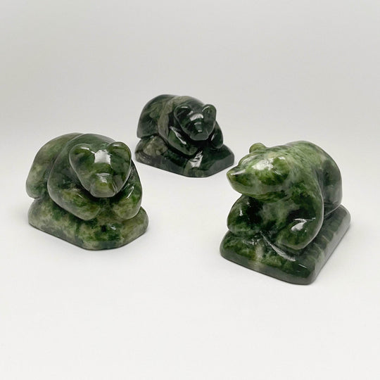 BC Jade Bear Carving - Rocks and Gems Canada