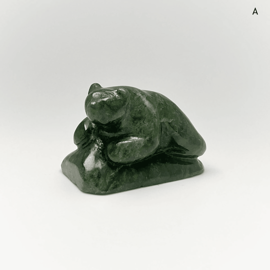 BC Jade Bear Carving - Rocks and Gems Canada
