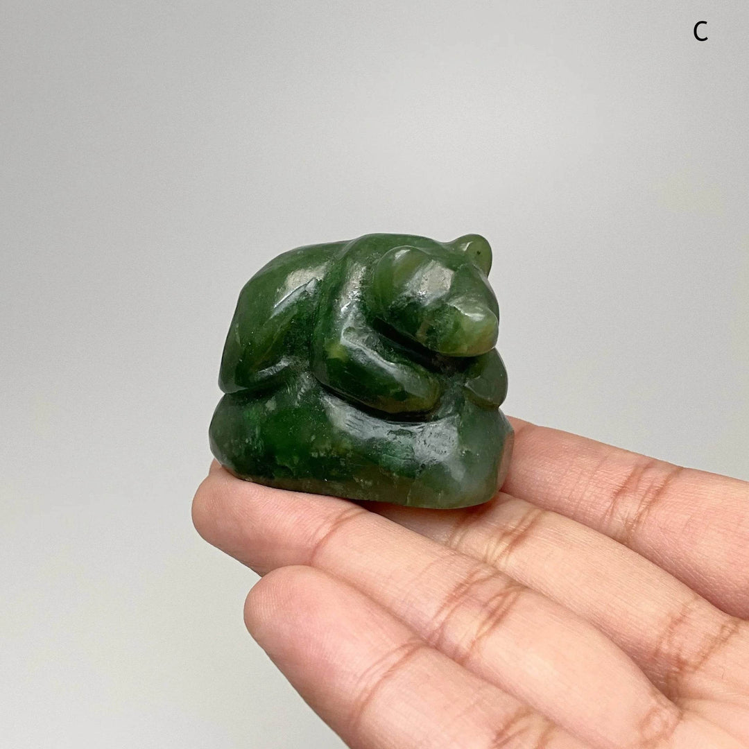 BC Jade Bear Carving - Rocks and Gems Canada