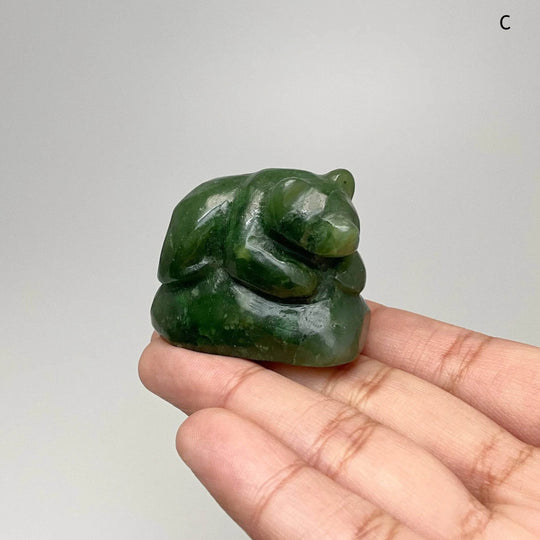 BC Jade Bear Carving - Rocks and Gems Canada