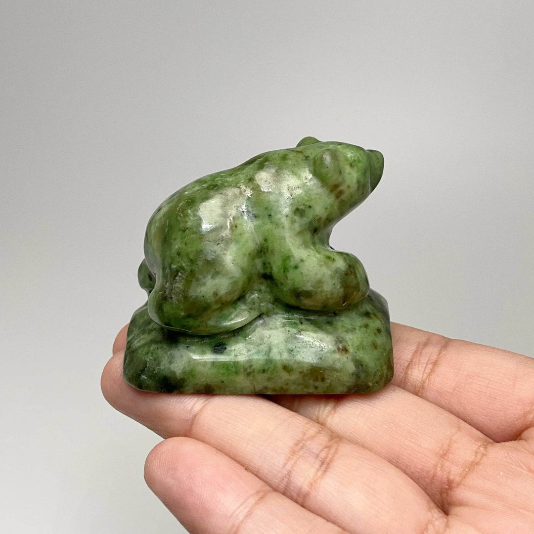 BC Jade Bear Carving - Rocks and Gems Canada