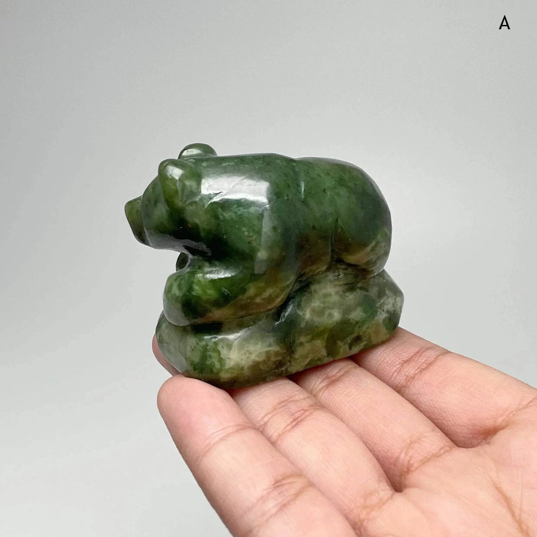 BC Jade Bear Carving - Rocks and Gems Canada