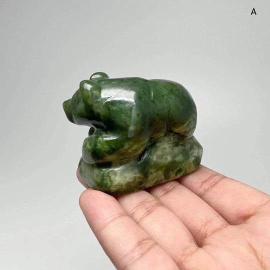BC Jade Bear Carving - Rocks and Gems Canada