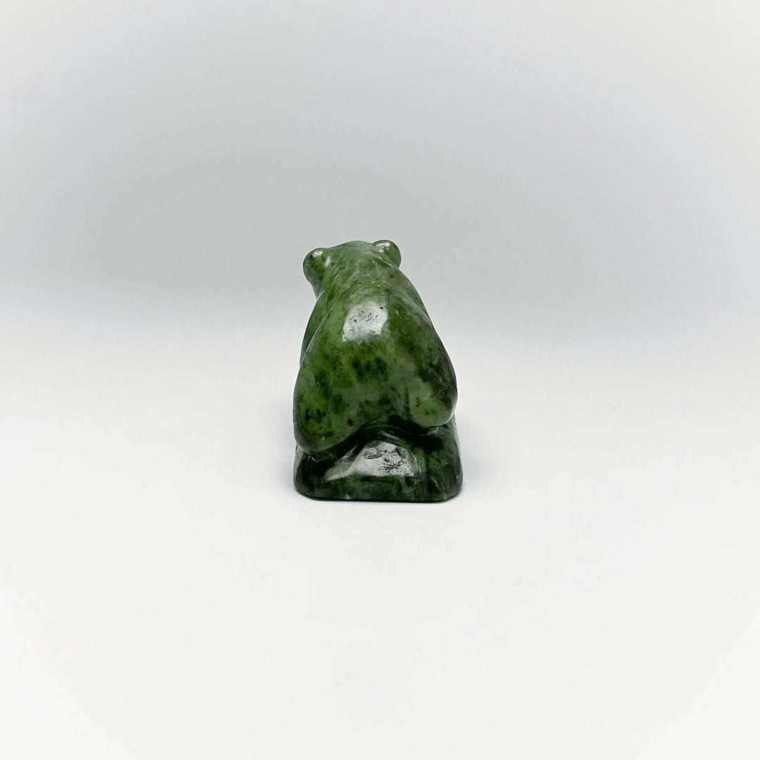 BC Jade Bear Carving - Rocks and Gems Canada