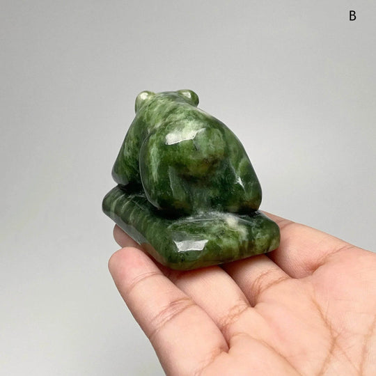 BC Jade Bear Carving - Rocks and Gems Canada