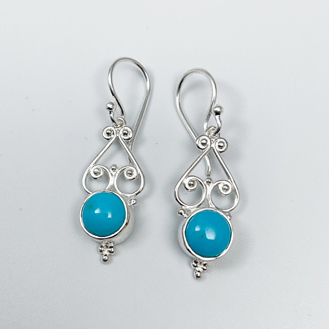 Turquoise Dangle Earrings - High Quality - Rocks and Gems Canada
