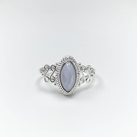 Blue Lace Agate Ring - Rocks and Gems Canada