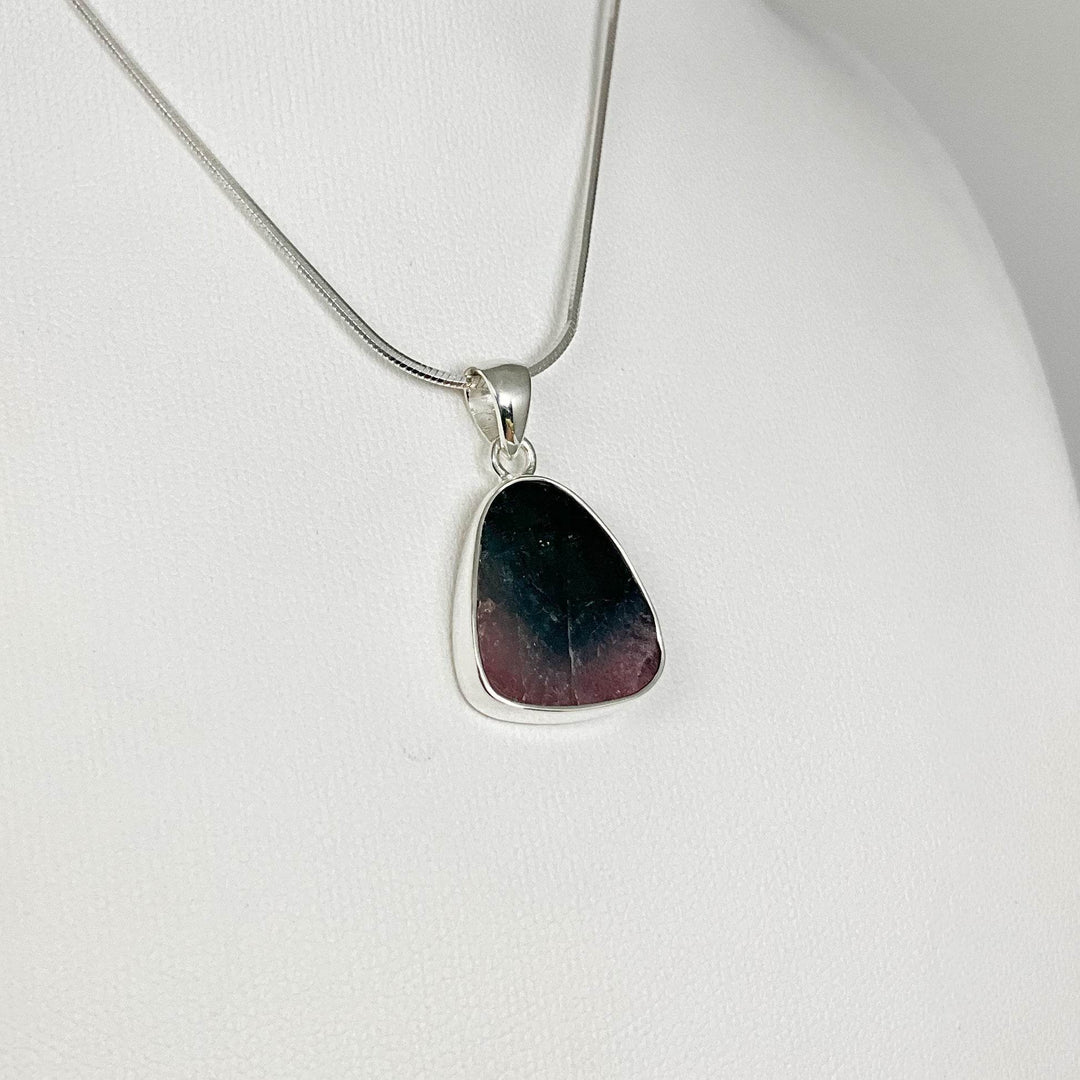 Blue and Pink Mixed Tourmaline Pendant - Rocks and Gems Canada