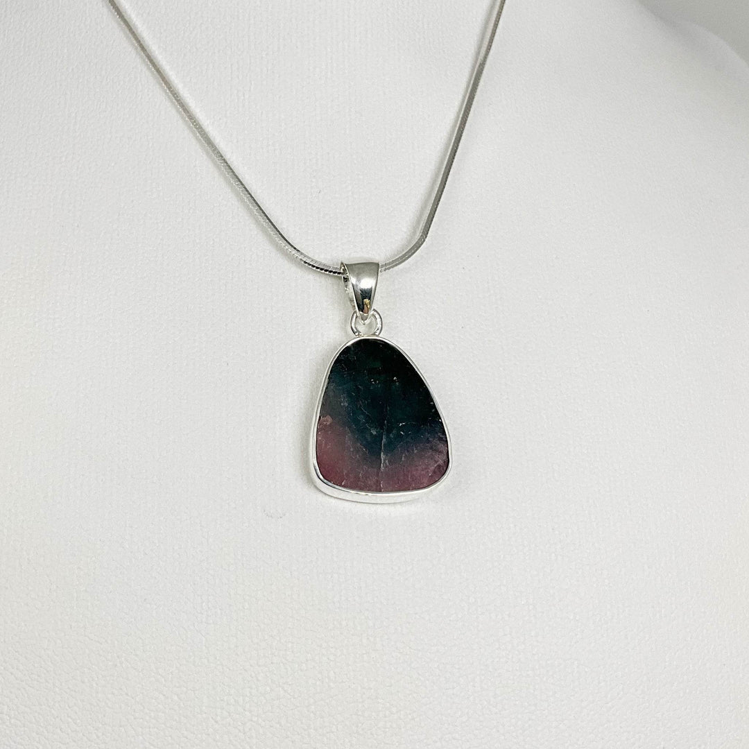 Blue and Pink Mixed Tourmaline Pendant - Rocks and Gems Canada
