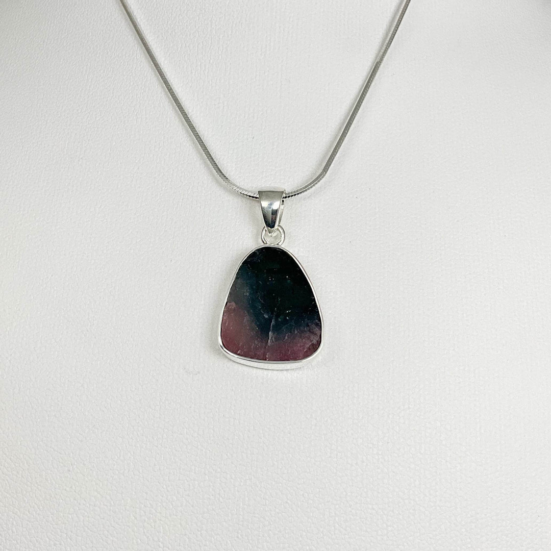 Blue and Pink Mixed Tourmaline Pendant - Rocks and Gems Canada