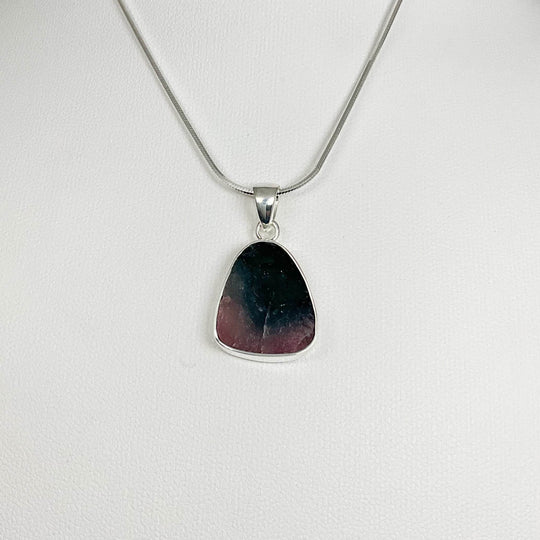 Blue and Pink Mixed Tourmaline Pendant - Rocks and Gems Canada