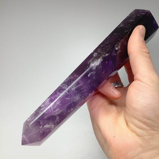 Double Terminated Amethyst Point on Stand - Rocks and Gems Canada
