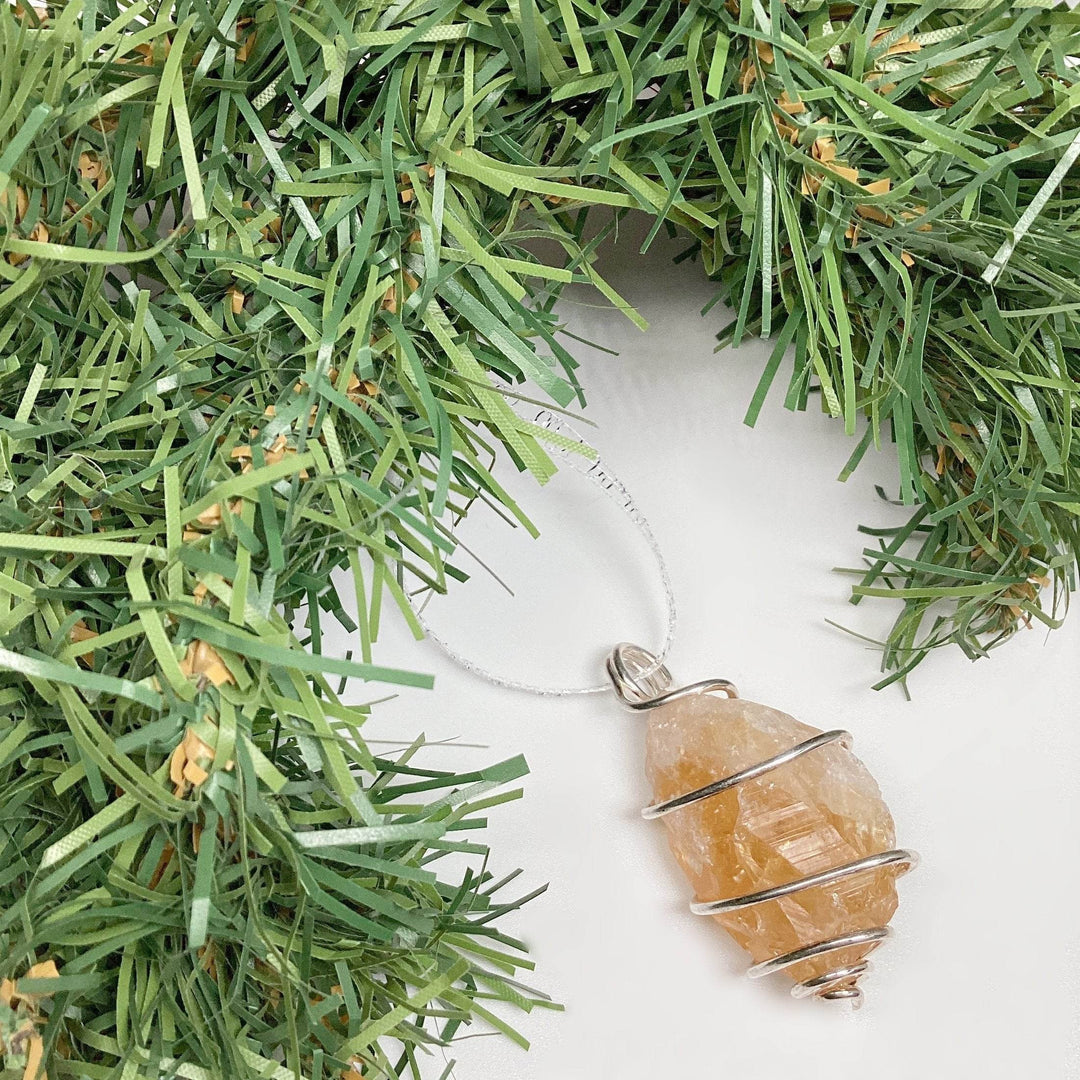 Wire Wrap Gemstone Christmas Ornament - Rocks and Gems Canada