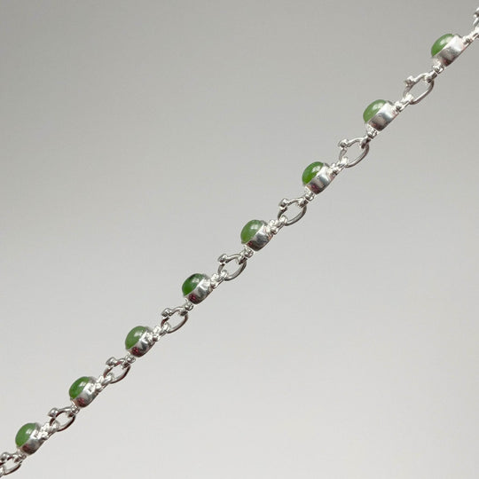 Canadian Jade Sterling Silver Bracelet - Rocks and Gems Canada