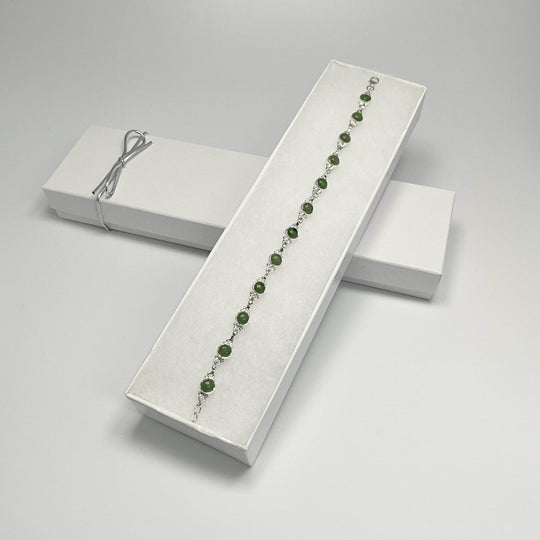 Canadian Jade Sterling Silver Bracelet - Rocks and Gems Canada