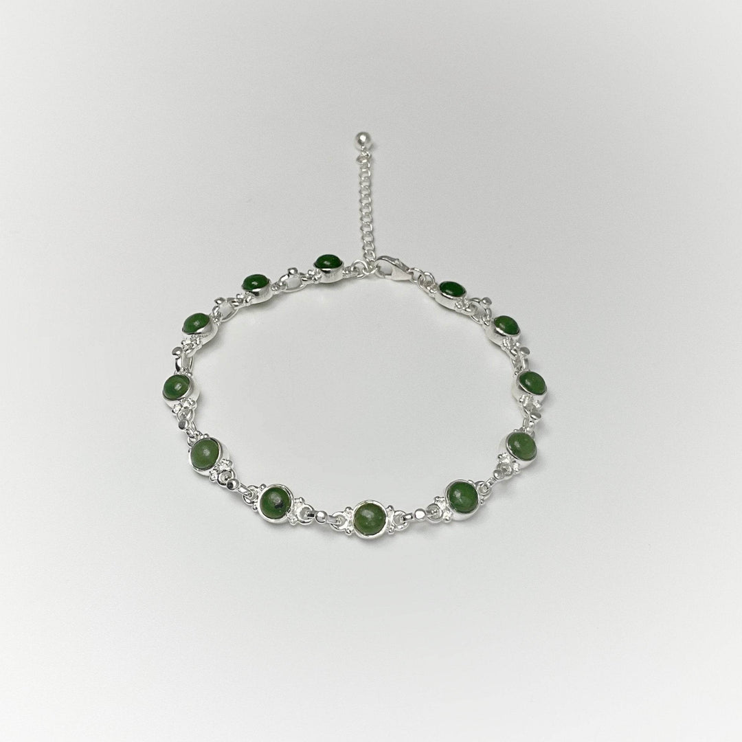 Canadian Jade Sterling Silver Bracelet - Rocks and Gems Canada