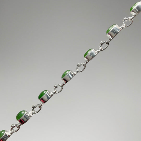 Canadian Jade Sterling Silver Bracelet - Rocks and Gems Canada