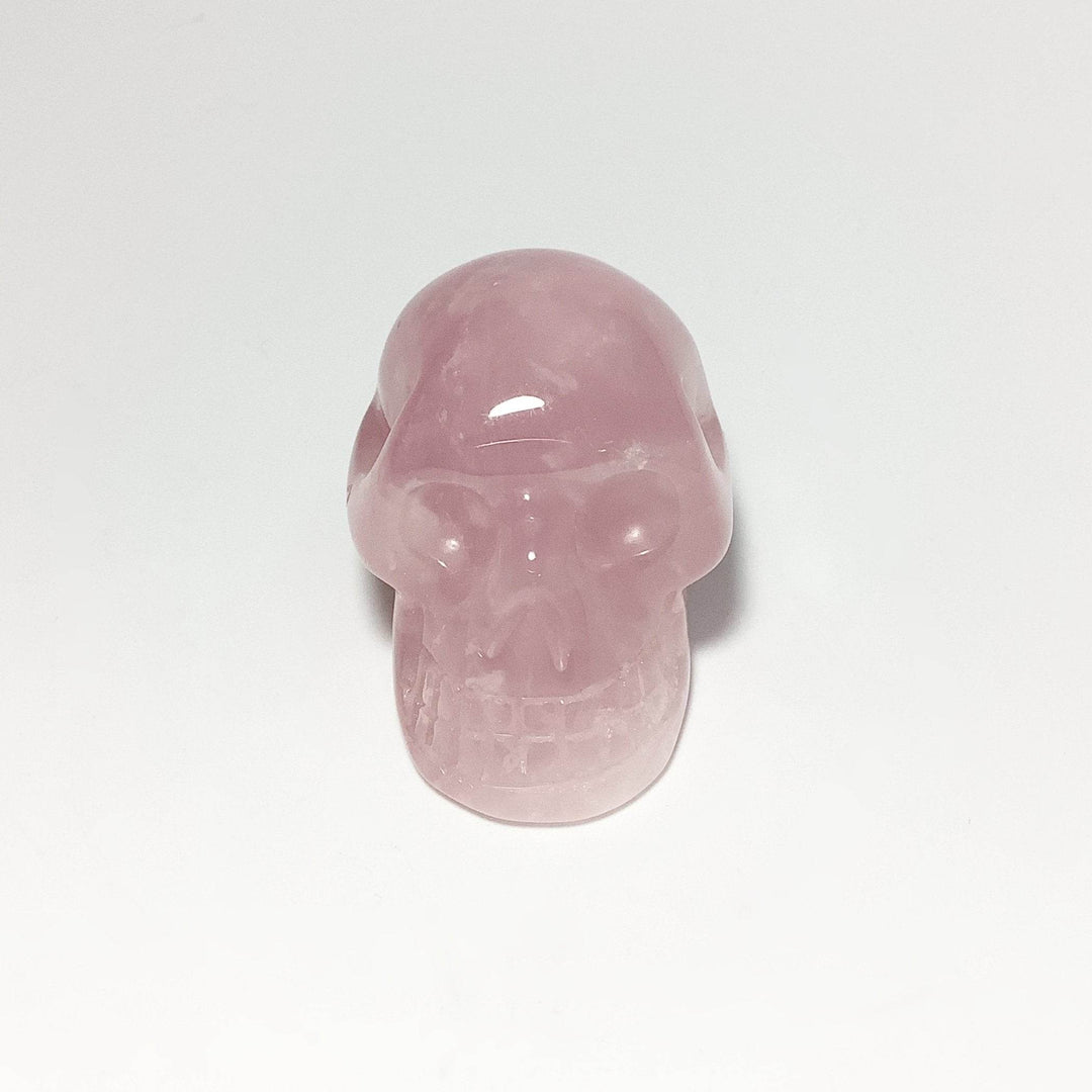 Carved Rose Quartz Skull - Rocks and Gems Canada