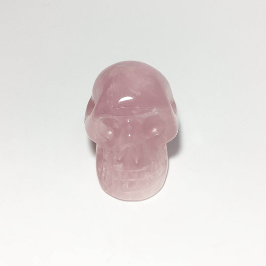 Carved Rose Quartz Skull - Rocks and Gems Canada