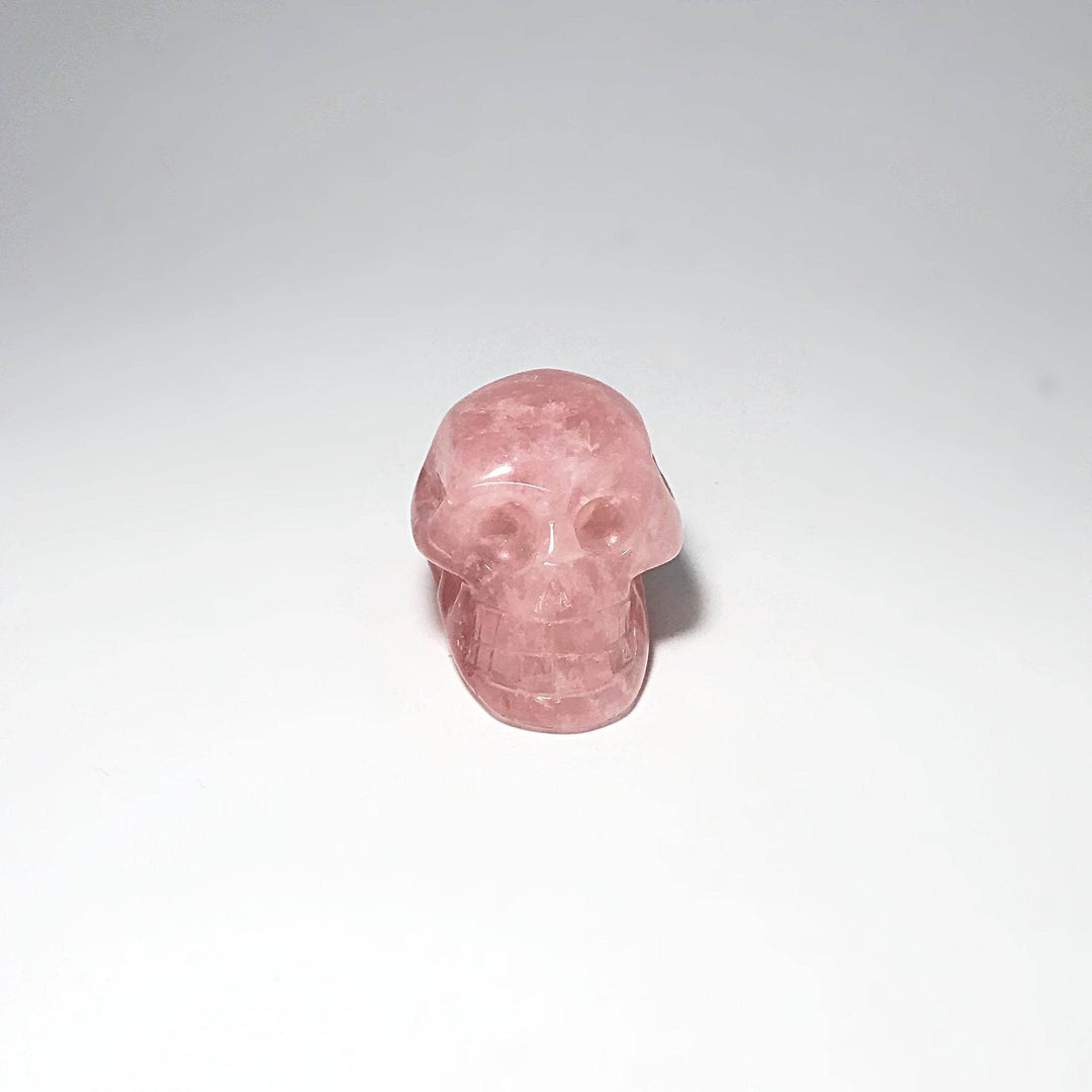 Carved Rose Quartz Skull - Rocks and Gems Canada