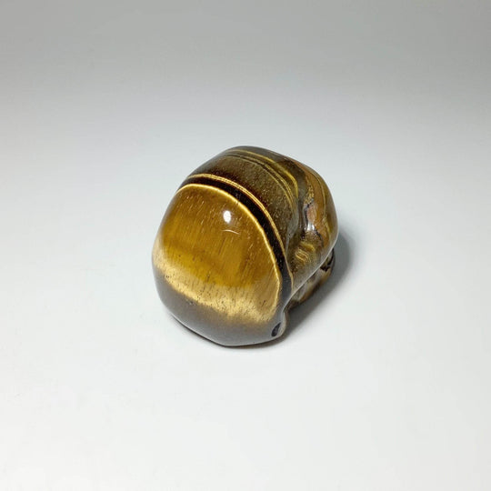Carved Tiger Eye Skull - Rocks and Gems Canada