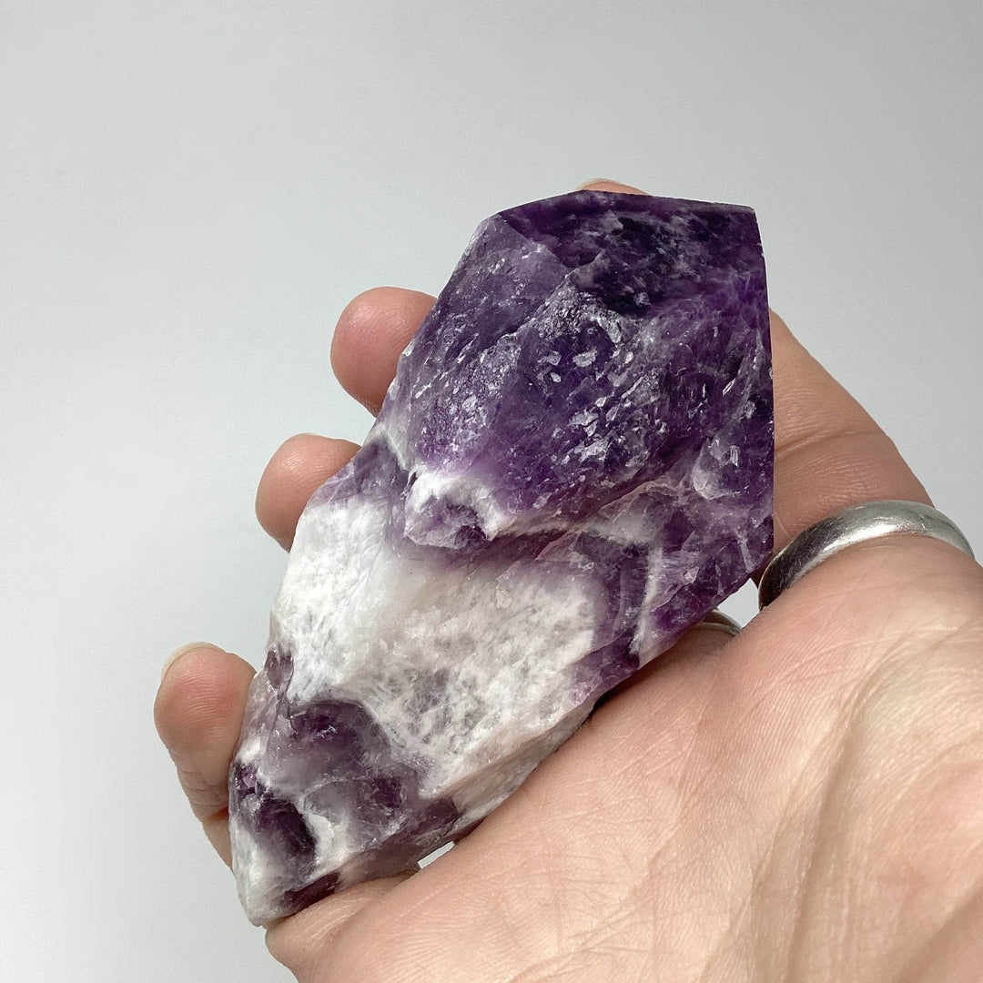 Chevron Amethyst Scepter - Rocks and Gems Canada