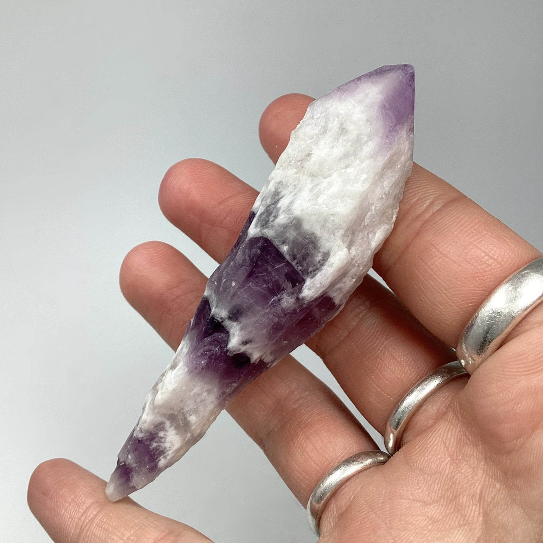 Chevron Amethyst Scepter - Rocks and Gems Canada