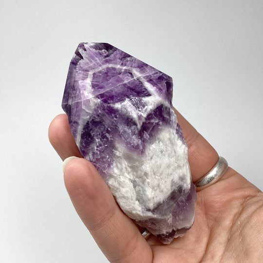 Chevron Amethyst Scepter - Rocks and Gems Canada