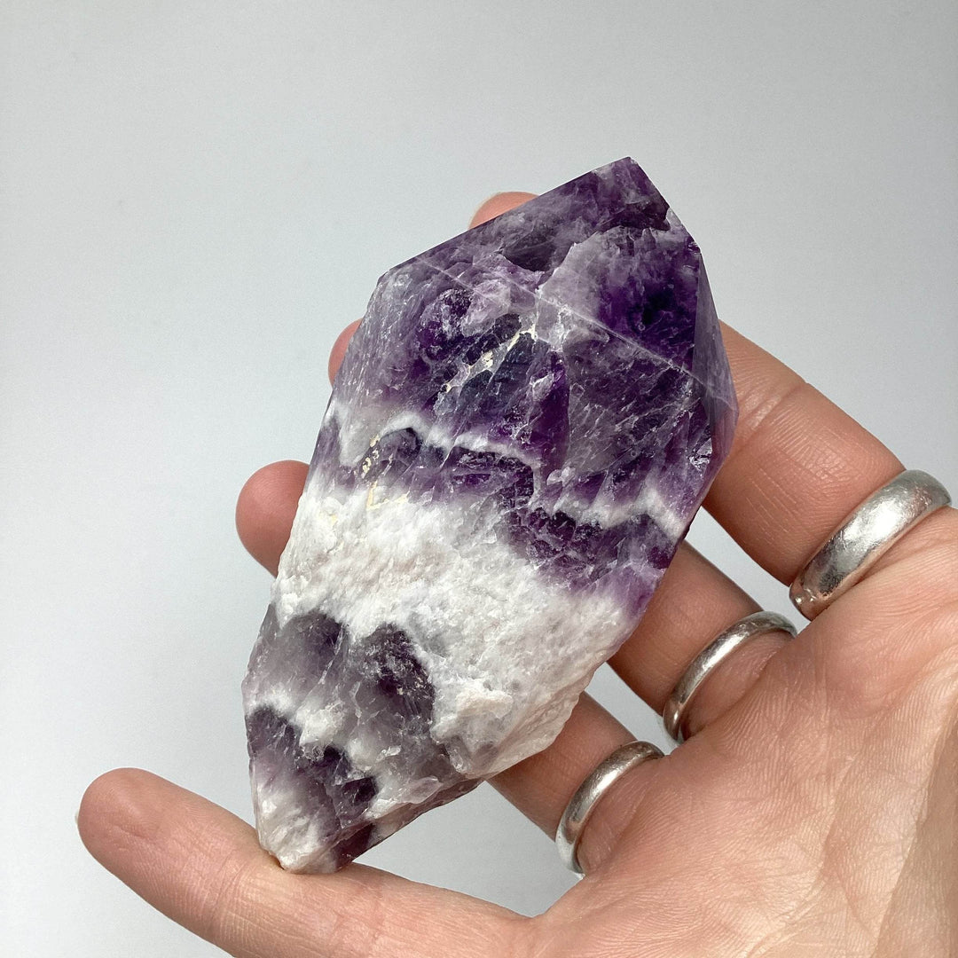 Chevron Amethyst Scepter - Rocks and Gems Canada