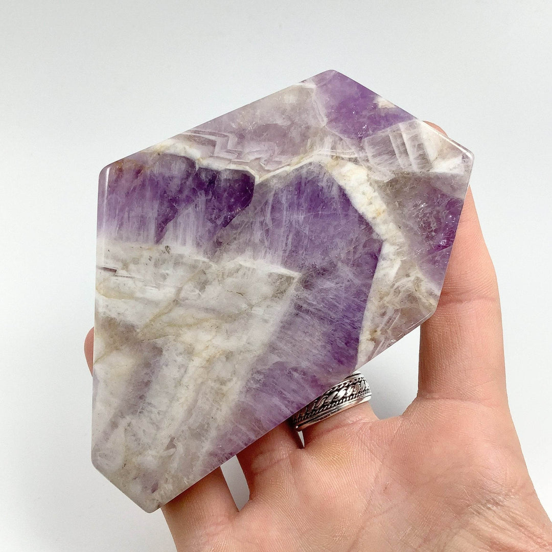 Chevron Amethyst Slice - Rocks and Gems Canada