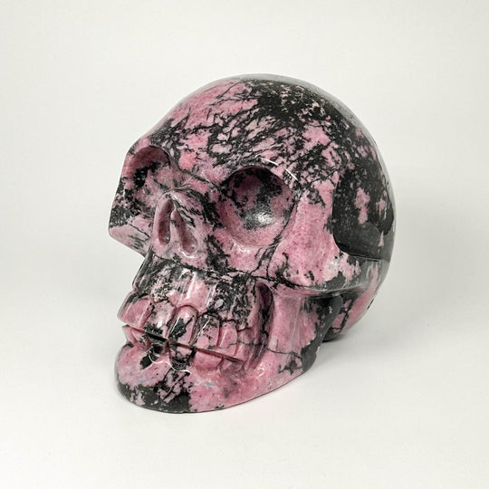 Carved Rhodonite Skull - Rocks and Gems Canada
