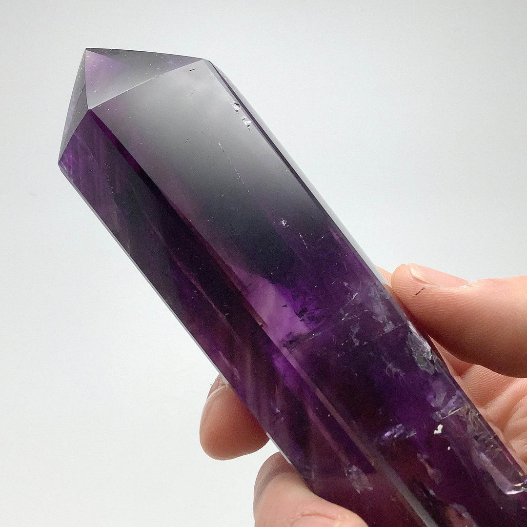 Double Terminated Amethyst Point on Stand - Rocks and Gems Canada