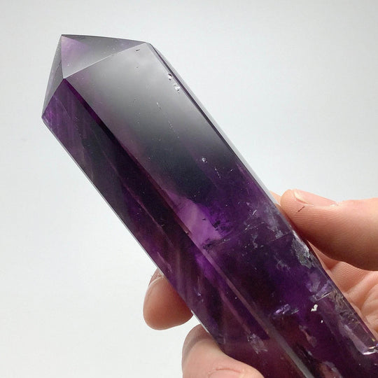 Double Terminated Amethyst Point on Stand - Rocks and Gems Canada