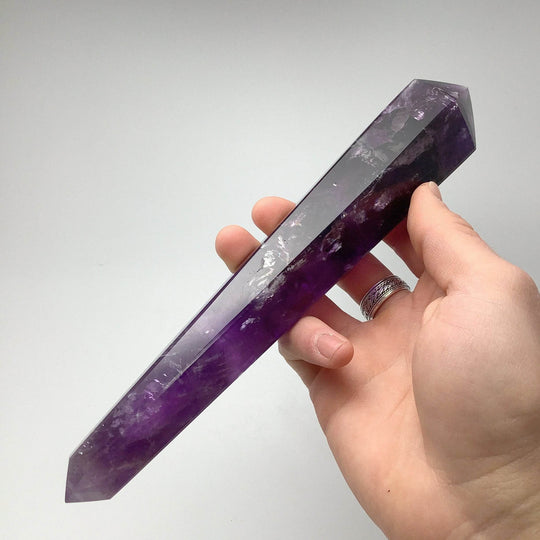 Double Terminated Amethyst Point on Stand - Rocks and Gems Canada