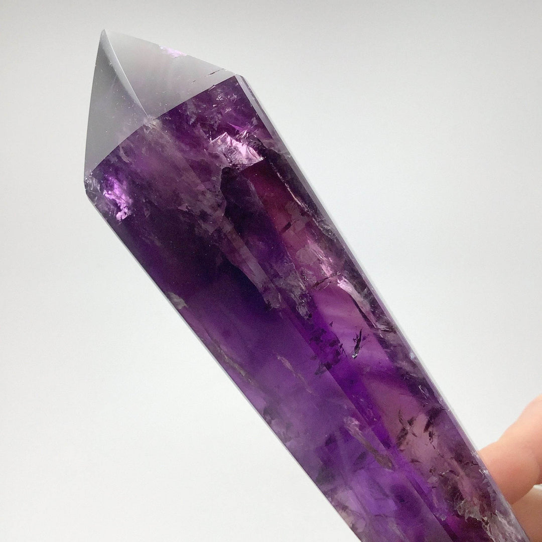 Double Terminated Amethyst Point on Stand - Rocks and Gems Canada
