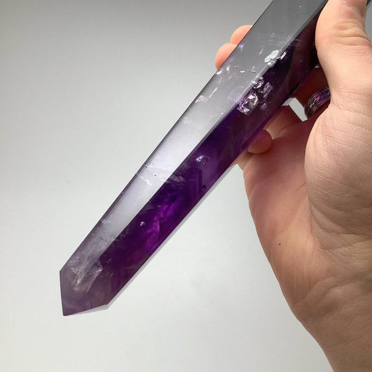 Double Terminated Amethyst Point on Stand - Rocks and Gems Canada