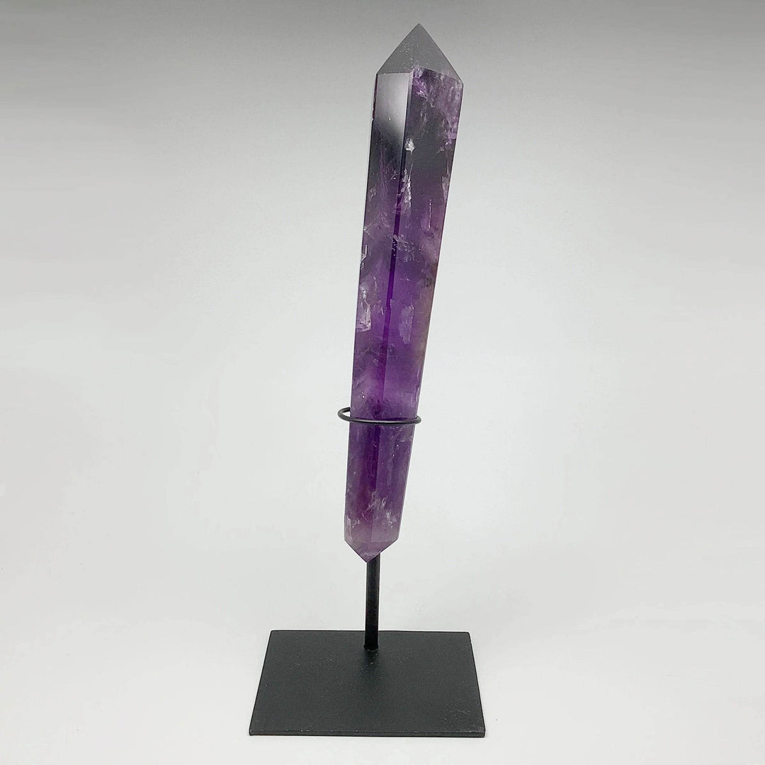 Double Terminated Amethyst Point on Stand - Rocks and Gems Canada