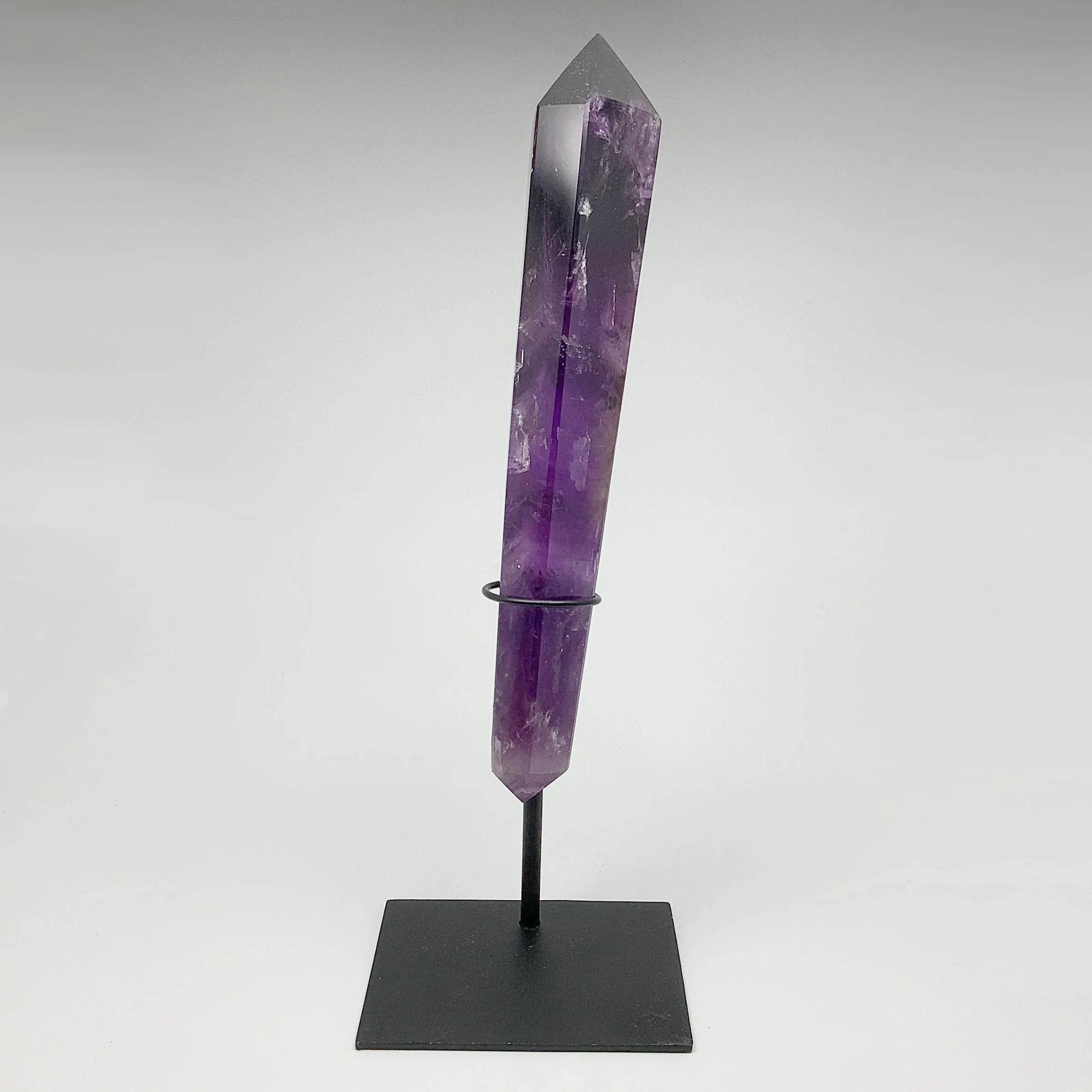 Double Terminated Amethyst Point on Stand - Rocks and Gems Canada