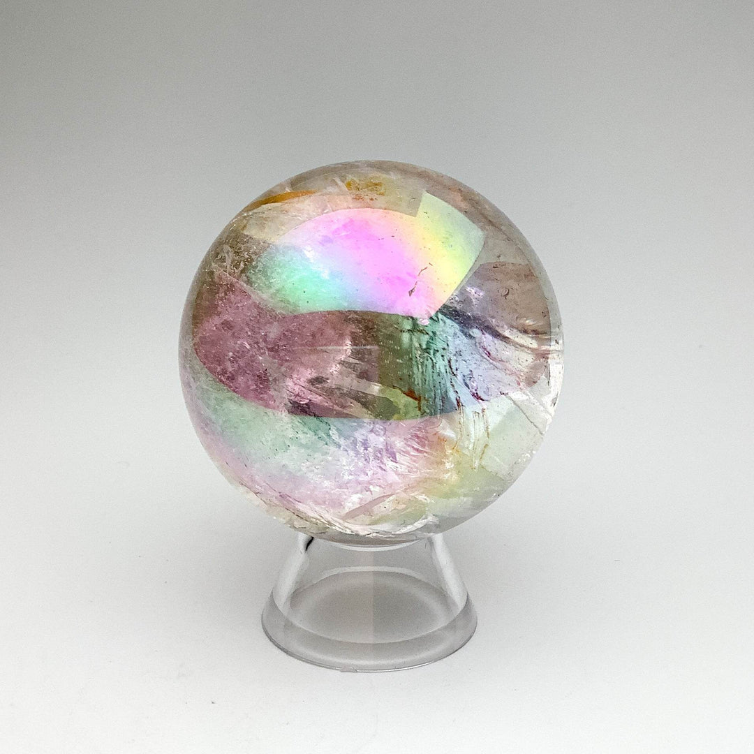 Aura Rose Quartz Sphere - Rocks and Gems Canada