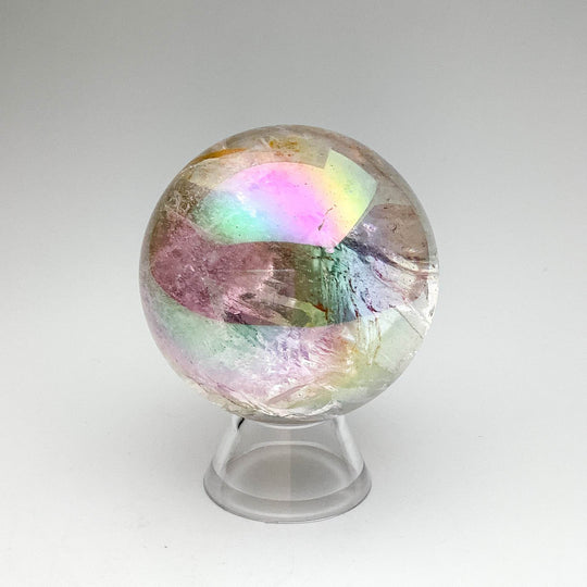 Aura Rose Quartz Sphere - Rocks and Gems Canada