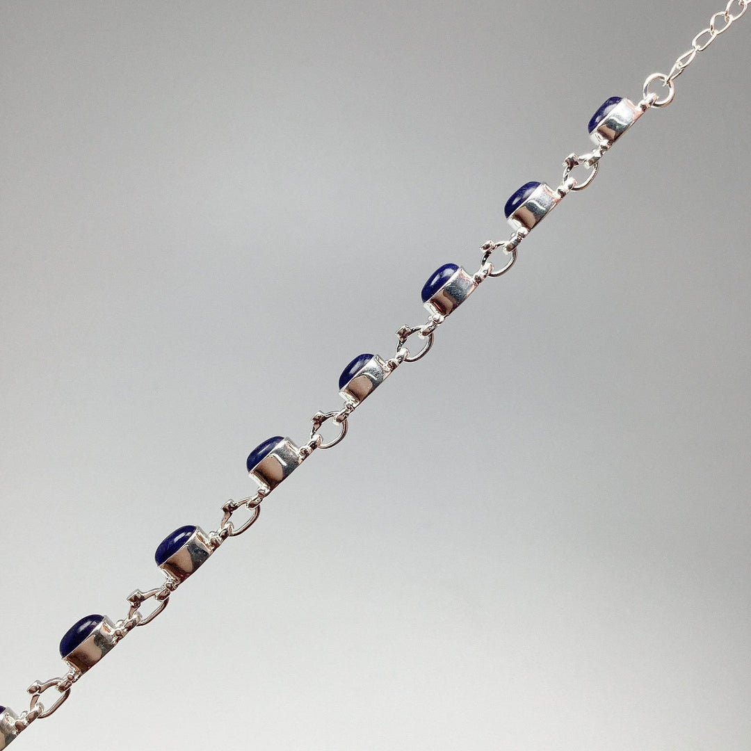 Sodalite Sterling Silver Bracelet - Rocks and Gems Canada