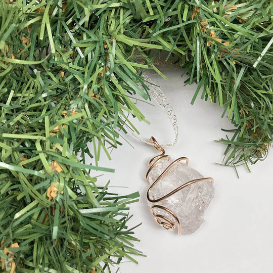 Wire Wrap Gemstone Christmas Ornament - Rocks and Gems Canada