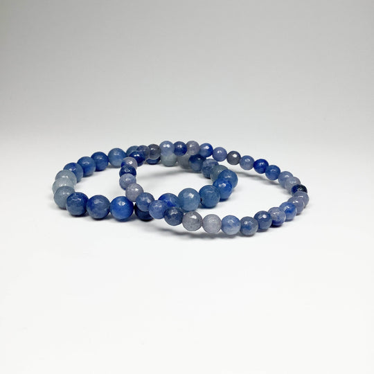 Faceted Blue Aventurine Beaded Bracelet - Rocks and Gems Canada