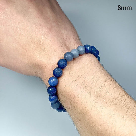 Faceted Blue Aventurine Beaded Bracelet - Rocks and Gems Canada
