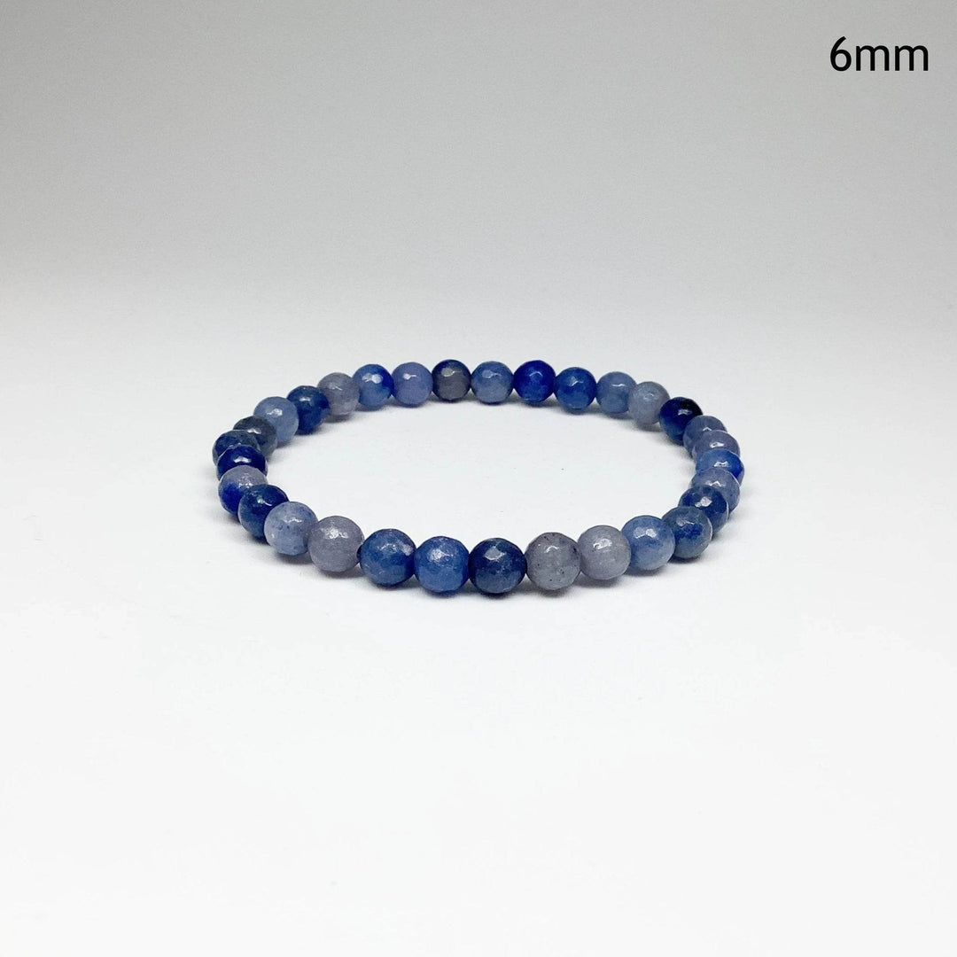 Faceted Blue Aventurine Beaded Bracelet - Rocks and Gems Canada